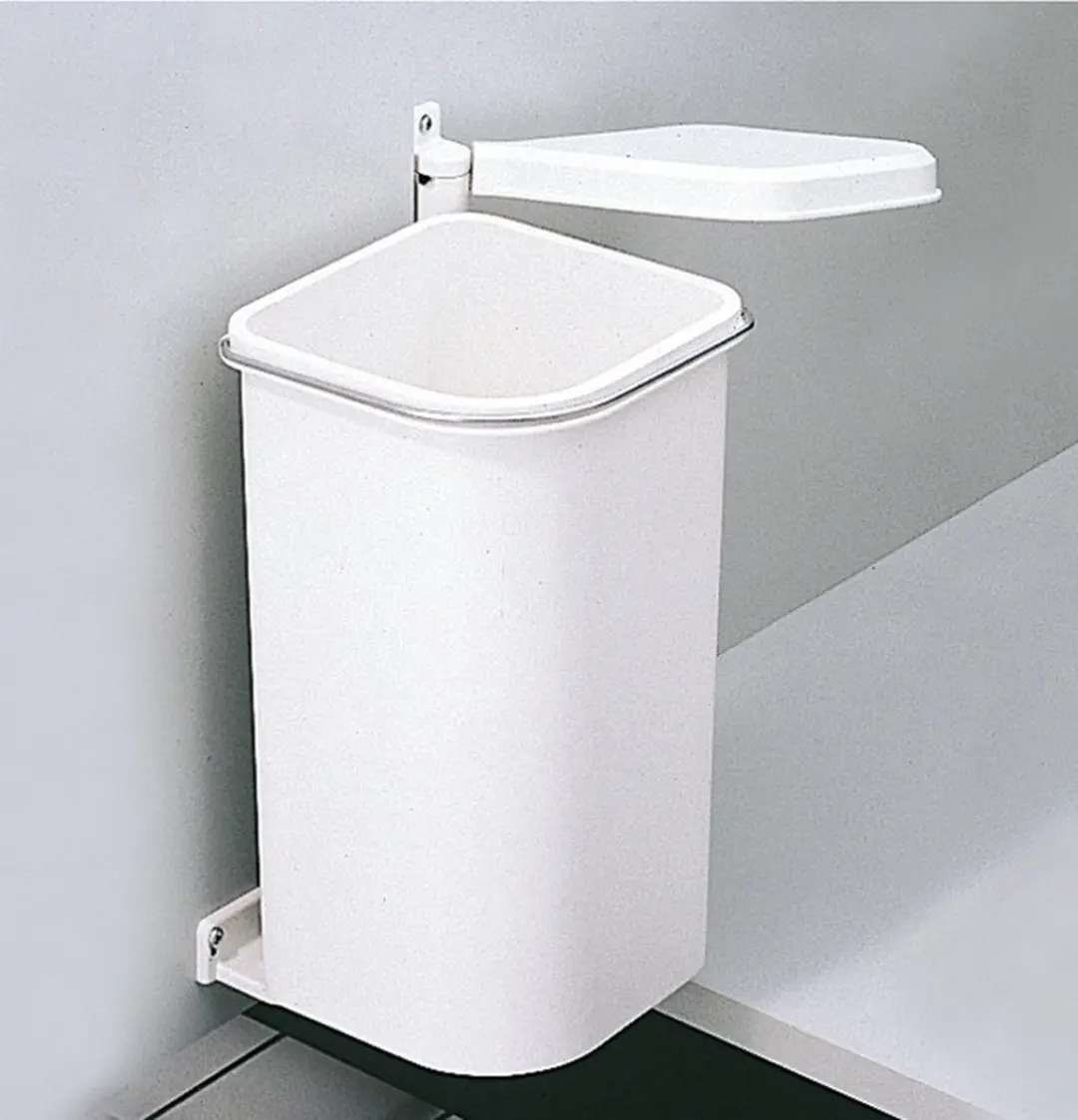 Afvalbak achter draaideur 5L Wit, voor kastbreedte 300 mm