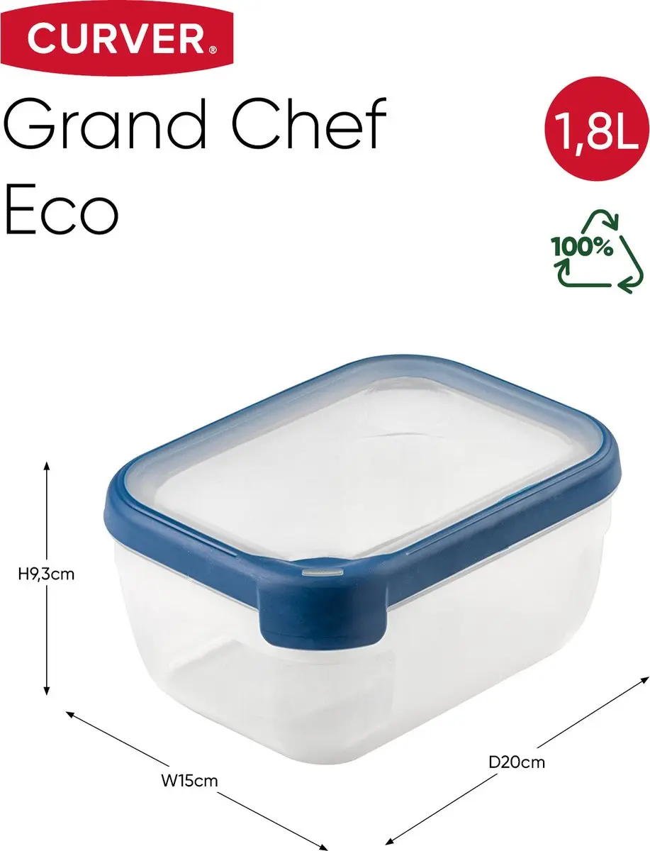Curver Grand Chef Eco Vershouddoos 1,8L - Blauw