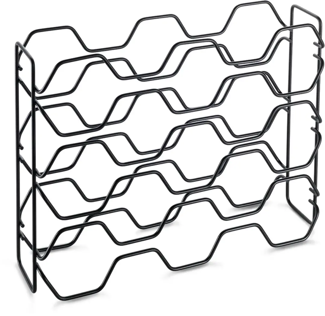 Metaltex Wijnrek Hexagon 15 Flessen - Zwart
