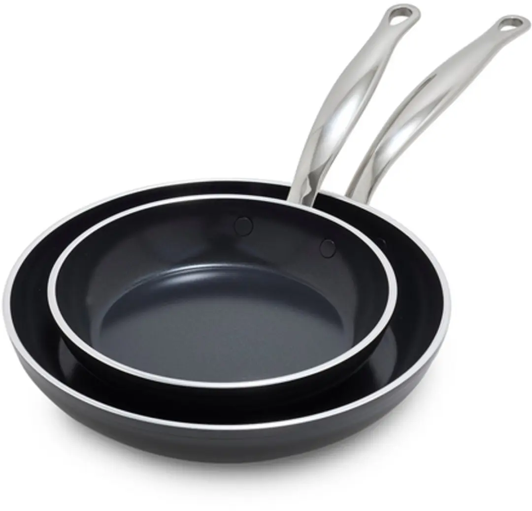 GreenPan Première CC005002-001 Koekenpannenset 20cm & 28cm - PFAS-vrij - Zilver - afbeelding 6 van 6