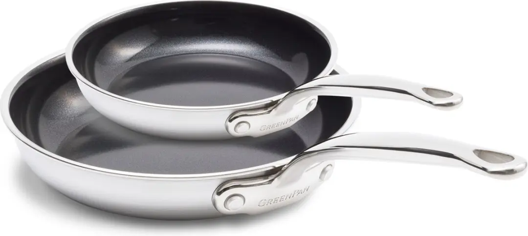 GreenPan Première CC005002-001 Koekenpannenset 20cm & 28cm - PFAS-vrij - Zilver