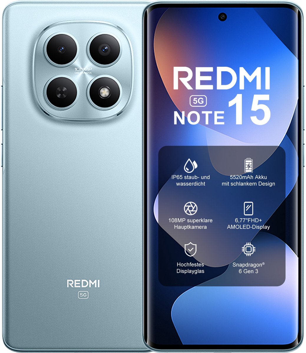 Redmi Note 15 - 5G - 8GB/256GB - Blauw