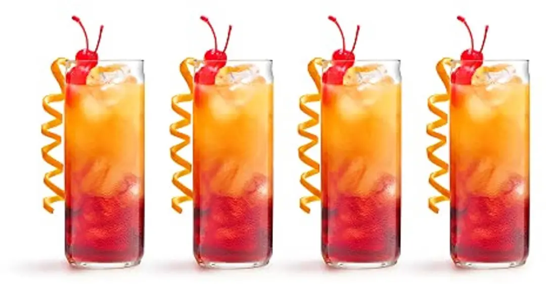 Royal Leerdam Tequila Sunrise Cocktailglazen - 4 Stuks - Meerkleurig
