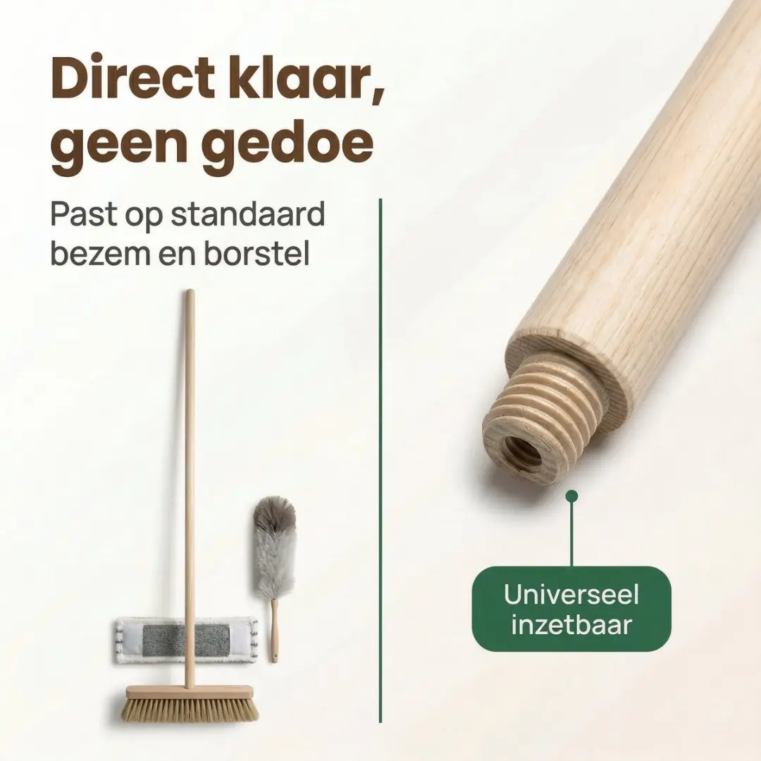 Linea Talen Tools Bezemsteel 120cm x 23,5mm - Beige