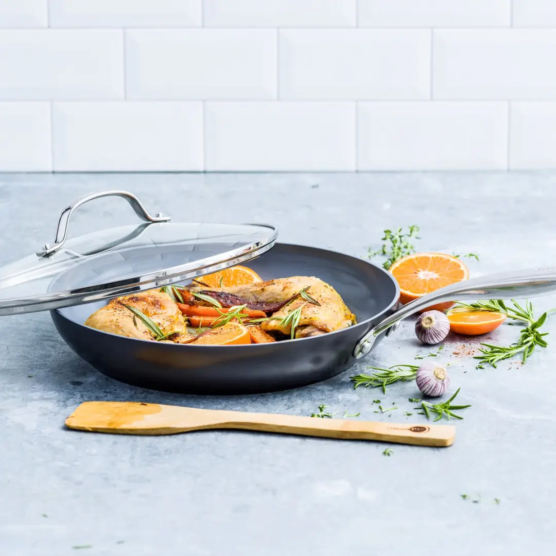 GreenPan Valencia Pro CC002246-001 Koekenpan met deksel 28cm - Grijs