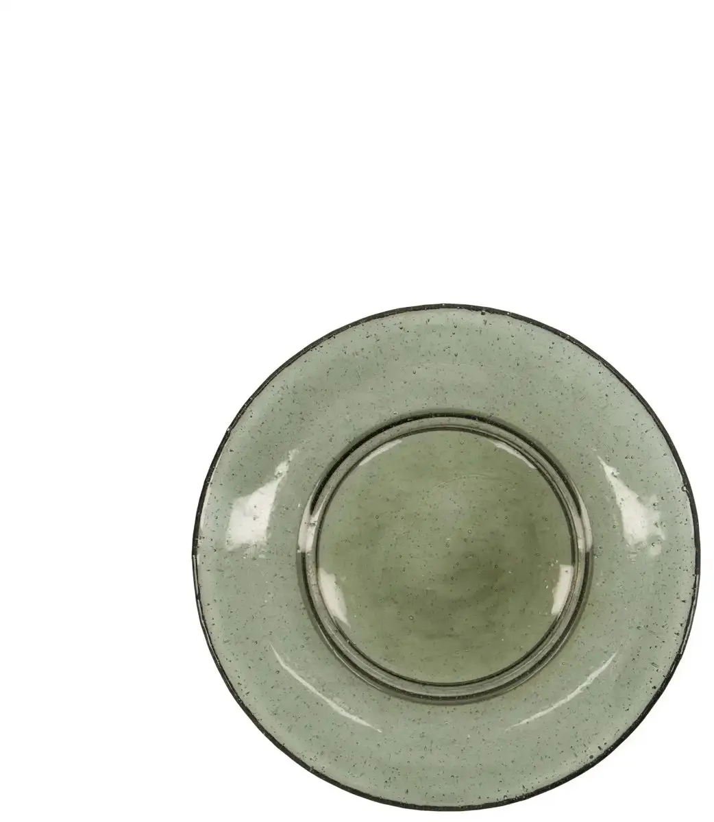 House Doctor Groen Glazen Bord Rain 21cm - 2 Stuks