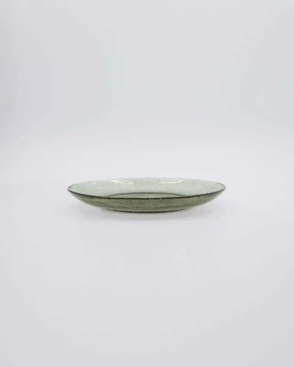 House Doctor Groen Glazen Bord Rain 21cm - 2 Stuks