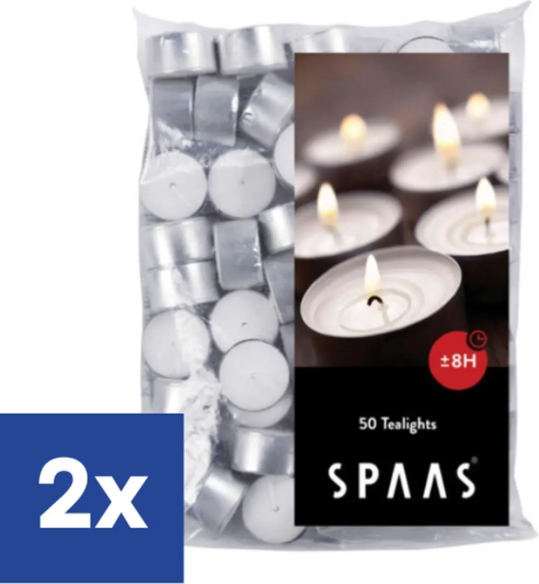 Spaas Theelichtjes Waxinelichten 8 Branduren
