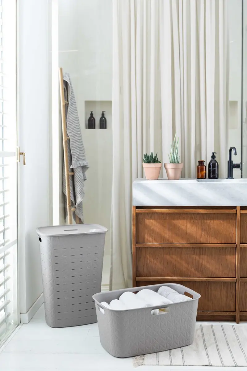 Curver Softex Wasmand 56L - 2 Stuks - Taupe