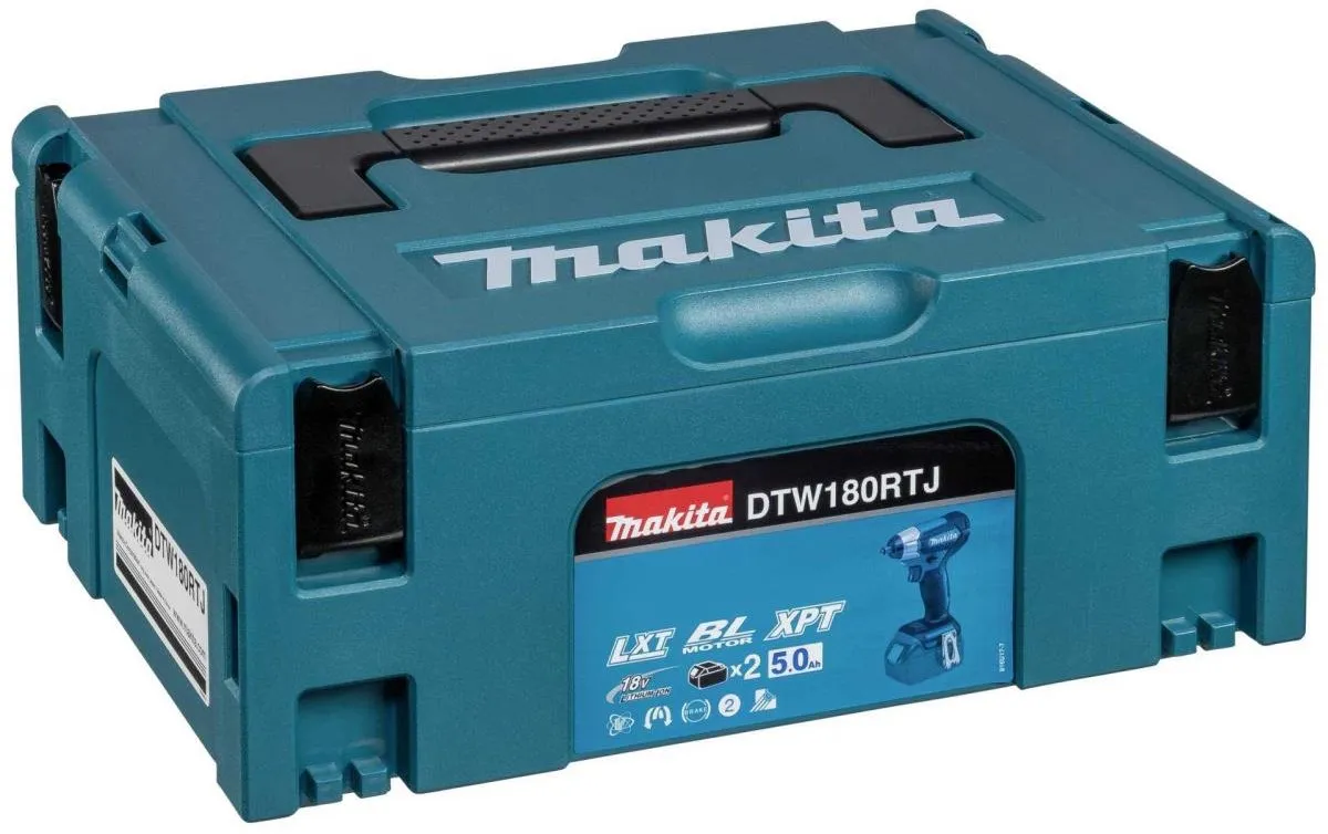 Makita DTW180RTJ Slagmoersleutel - 180Nm - 2x 5,0Ah - Koolborstelloos - afbeelding 4 van 6
