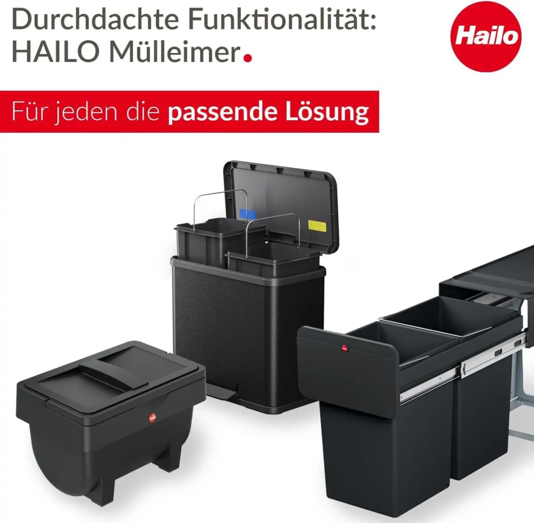 Hailo ProfiLine MSS Design XXXL Afvalzakhouder 120L - Staal