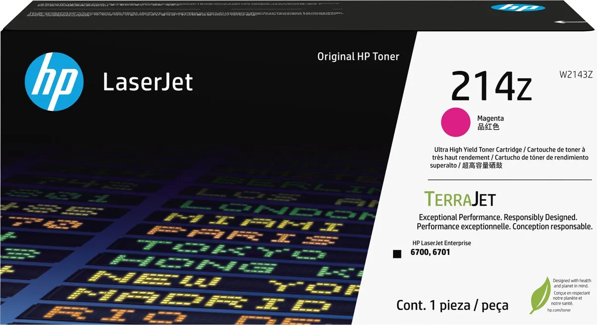 HP 214Z W2143Z Tonercartridge Magenta - 26.000 pagina's
