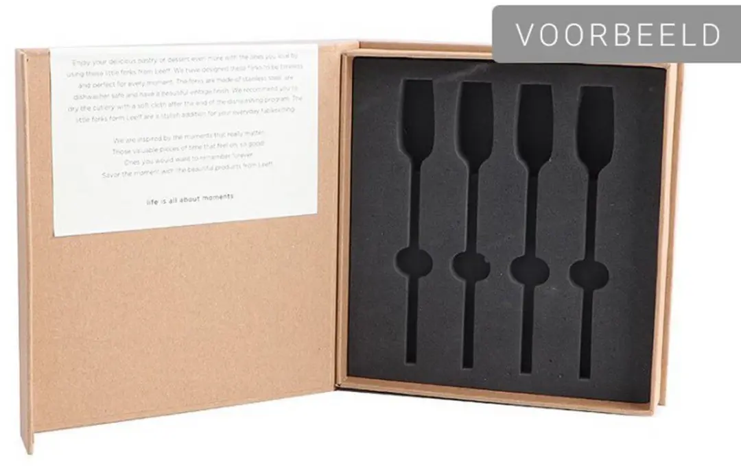 Leeff Lepeltjes Charlot - 4 Stuks - Roze Goud