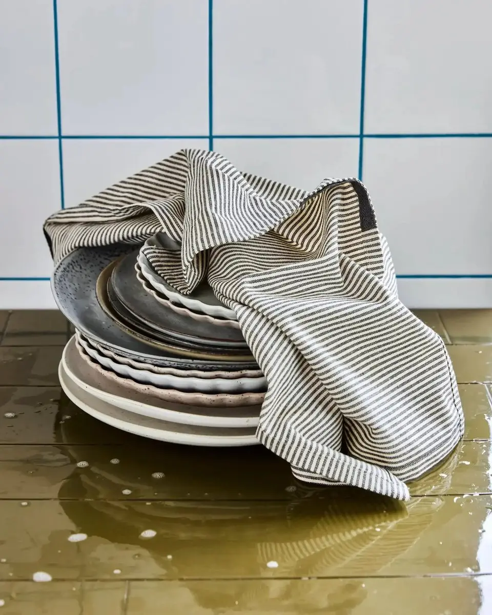 House Doctor Theedoek Cook Donker grijs 75x55cm - 3 Stuks