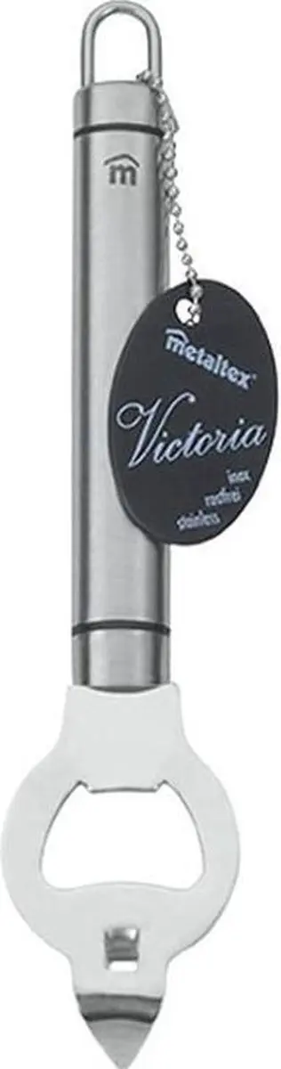 Metaltex Victoria Flesopener 15cm RVS - Zilver