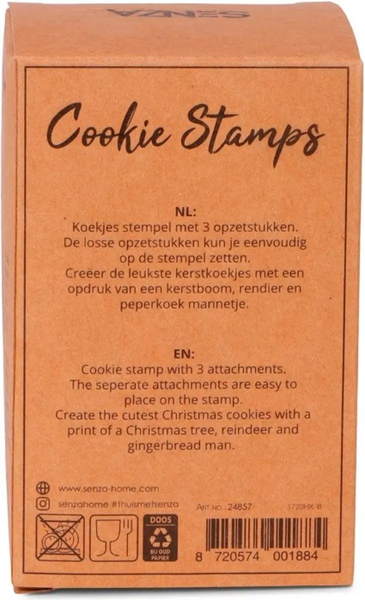 Senza Kerststempels 3-delig - Zwart