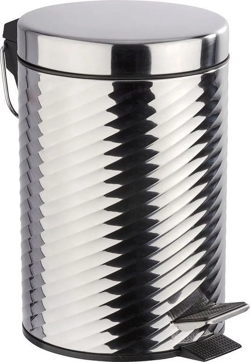 Wenko Pedaalemmer Spiro 3 Liter 22 X 26 Cm Rvs Chroom