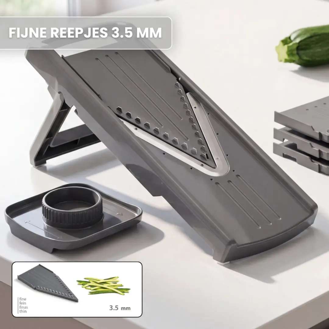 Metaltex V-Mandoline 194579 Groentesnijder - 5 Messen - Julienne/Friet