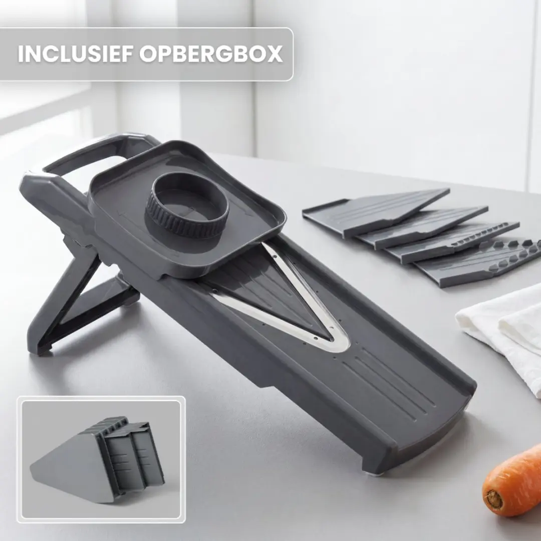 Metaltex V-Mandoline 194579 Groentesnijder - 5 Messen - Julienne/Friet