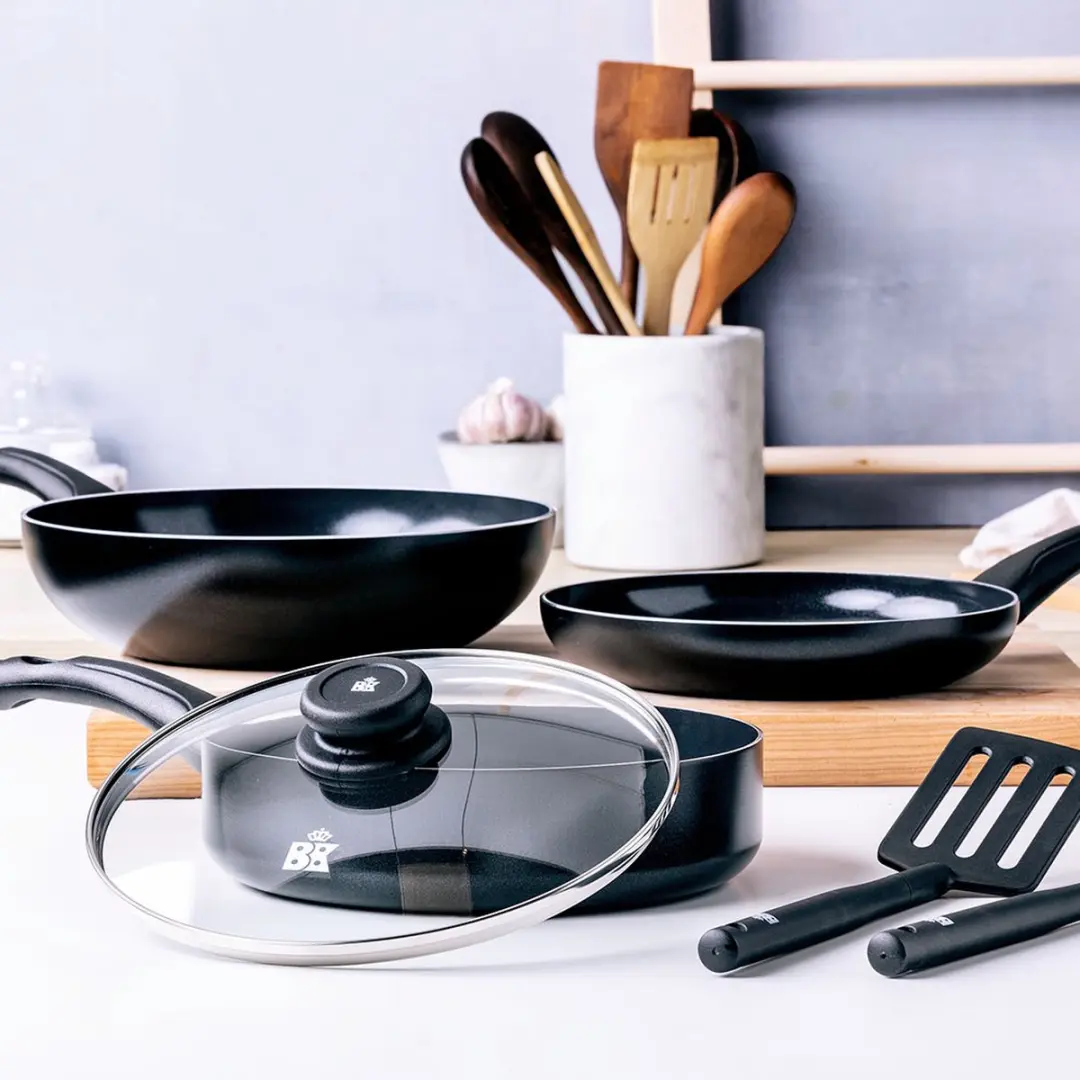 BK Brilliant CC006274-001 Pannenset 5-delig - 20/24/28cm - Zwart