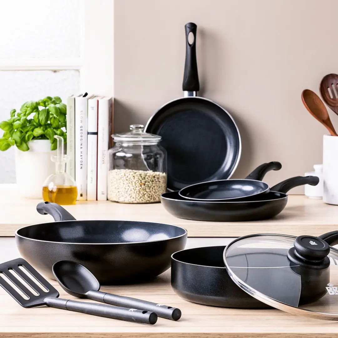 BK Brilliant CC006274-001 Pannenset 5-delig - 20/24/28cm - Zwart