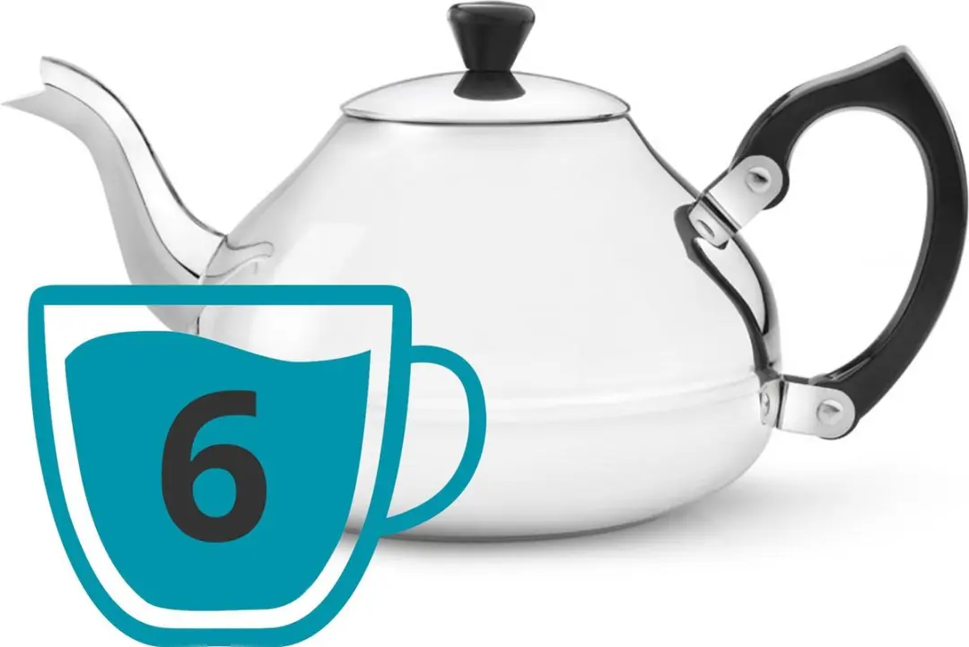 Bredemeijer Theepot Ceylon 1,25L - Dubbelwandig - Zilver