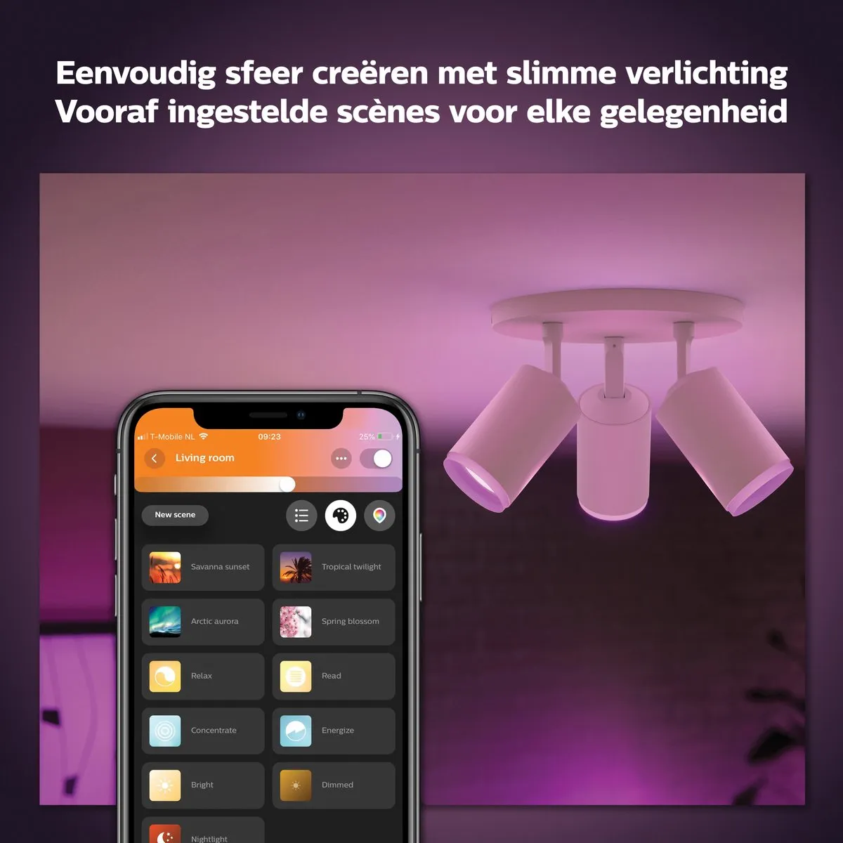 Philips Hue Fugato Opbouwspot 3-spots RGBW - Wit