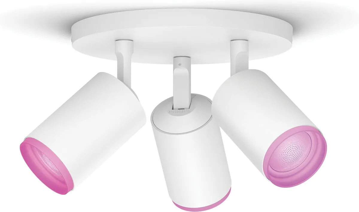 Philips Hue Fugato Opbouwspot 3-spots RGBW - Wit