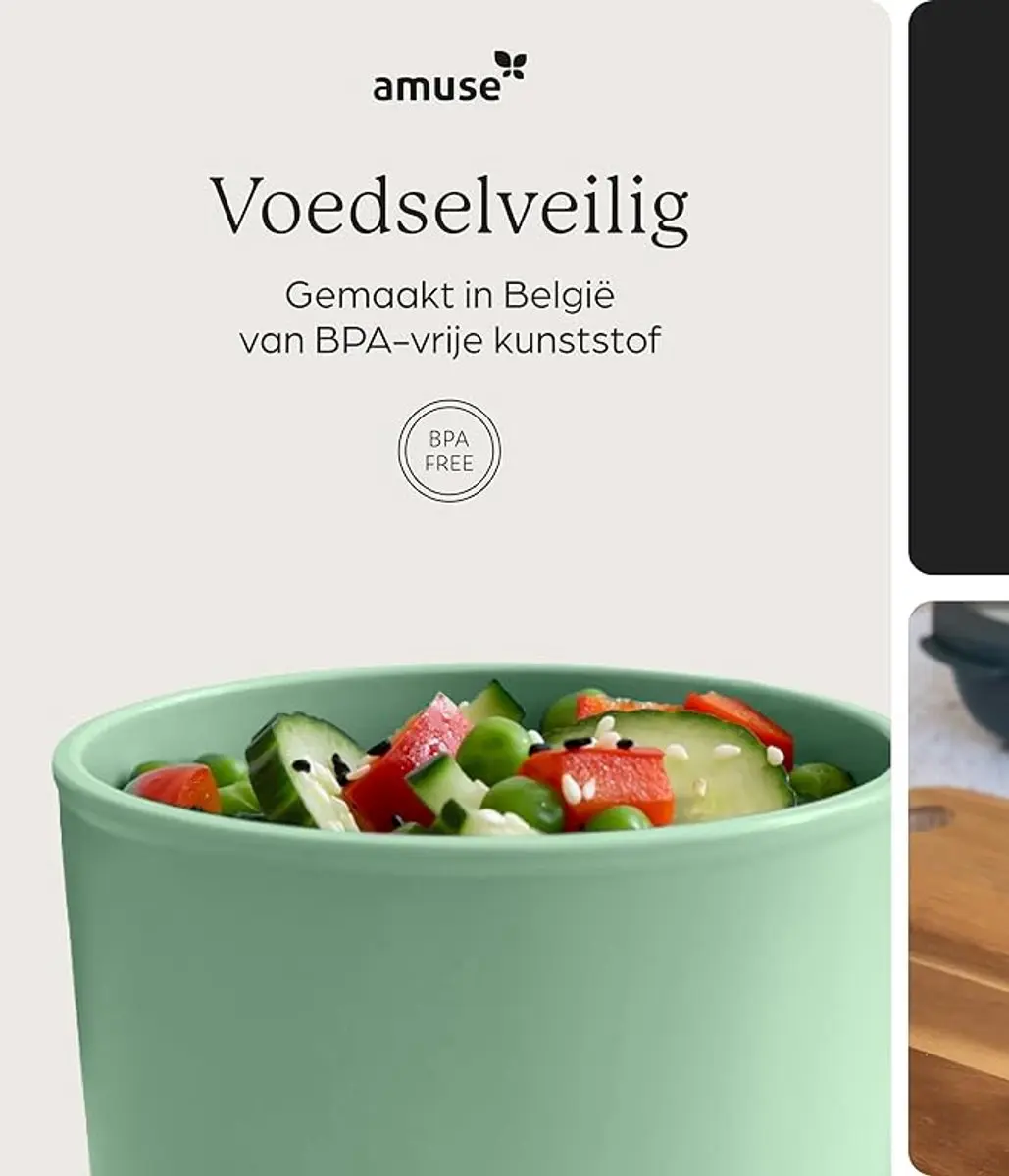 Amuse Tylla Sage Lunchbox 500ml - 2-delig - Groen - afbeelding 6 van 6