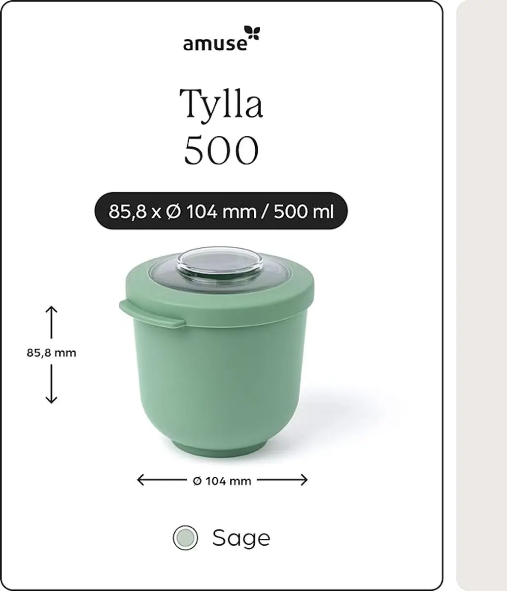 Amuse Tylla Sage Lunchbox 500ml - 2-delig - Groen