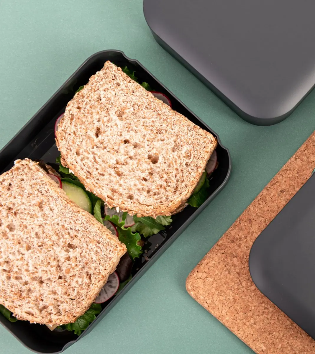 Amuse Zero Waste Lunchbox Large 900ml - Grijs - 3-delig - afbeelding 6 van 6