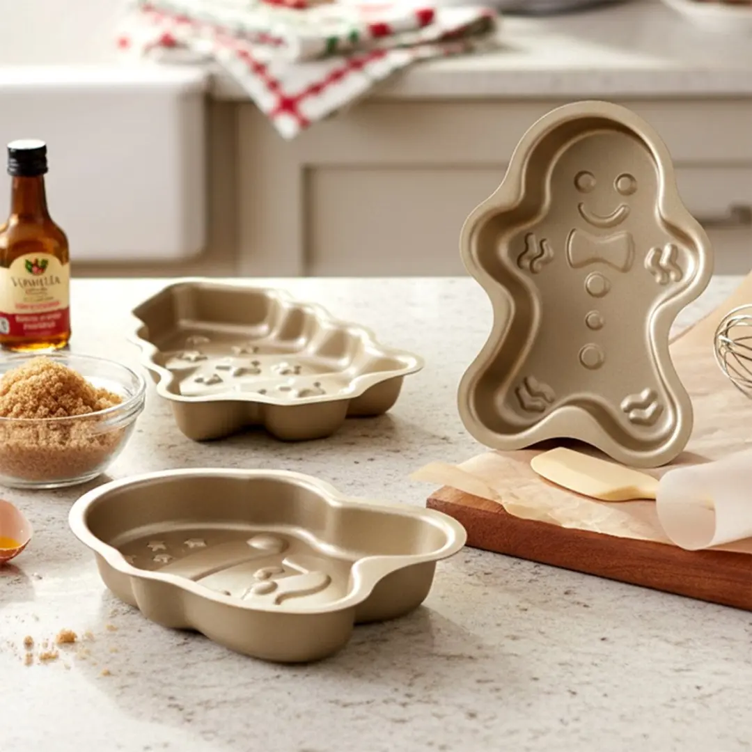 La Cucina Kerstbakvorm Set 3-delig - Goud