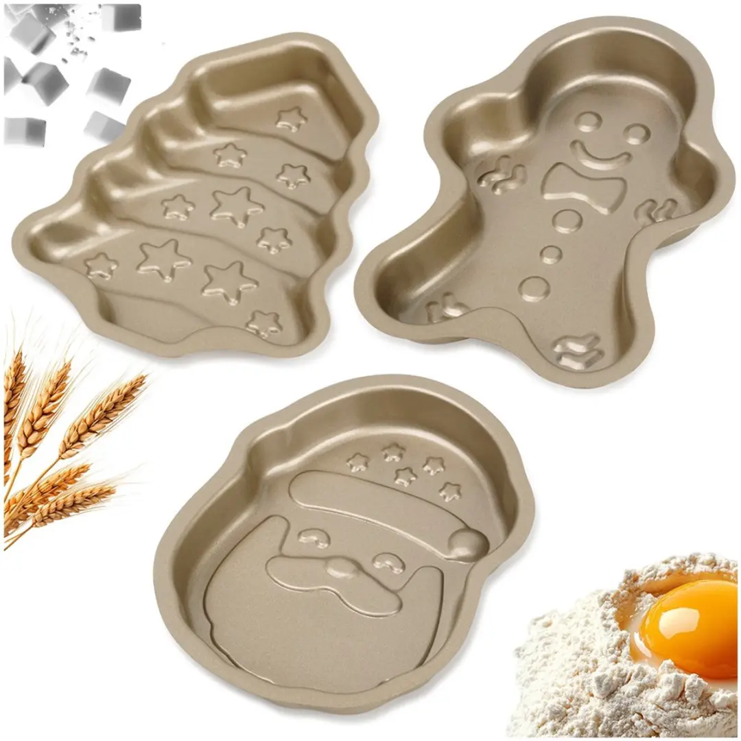 La Cucina Kerstbakvorm Set 3-delig - Goud