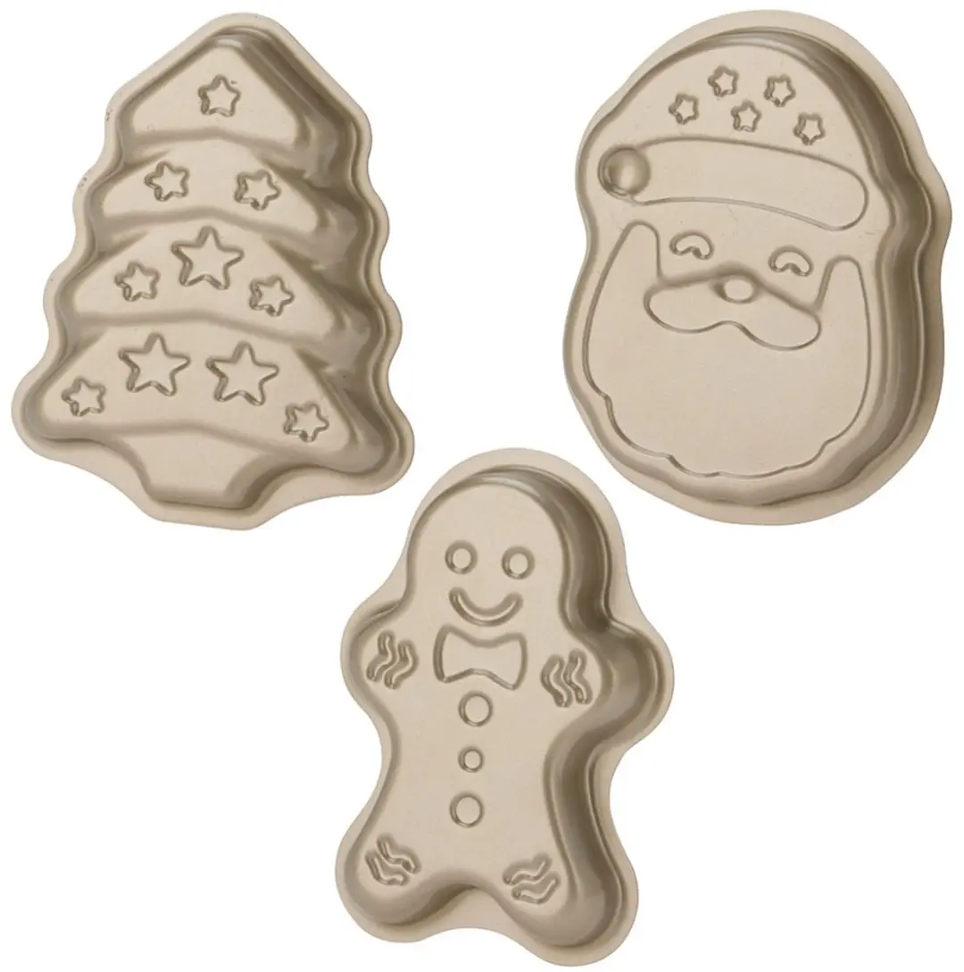 La Cucina Kerstbakvorm Set 3-delig - Goud