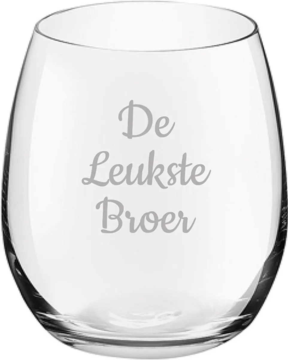 Royal Leerdam Drinkglas 39cl - "De Leukste Broer"