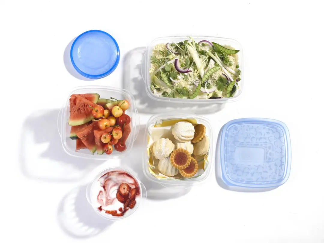 Curver Take Away 2 Vershoudbakjes 0,6L - 5 Stuks - Transparant/Blauw