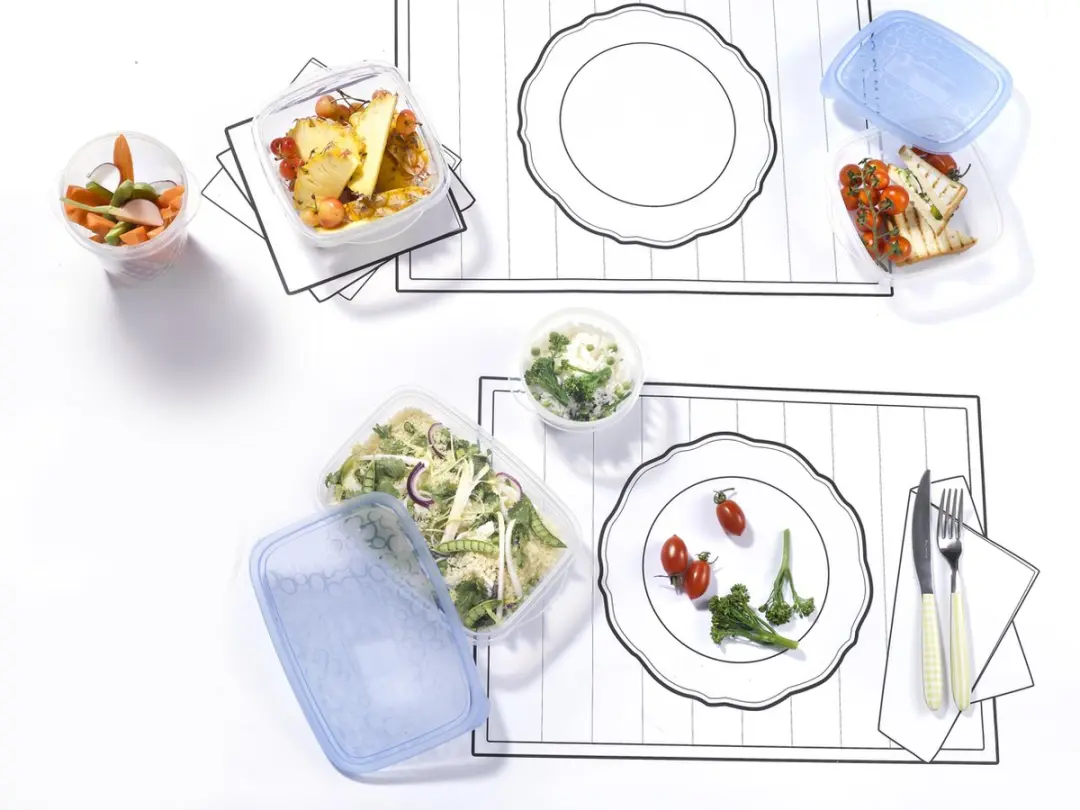 Curver Take Away 2 Vershoudbakjes 0,6L - 5 Stuks - Transparant/Blauw - afbeelding 6 van 6
