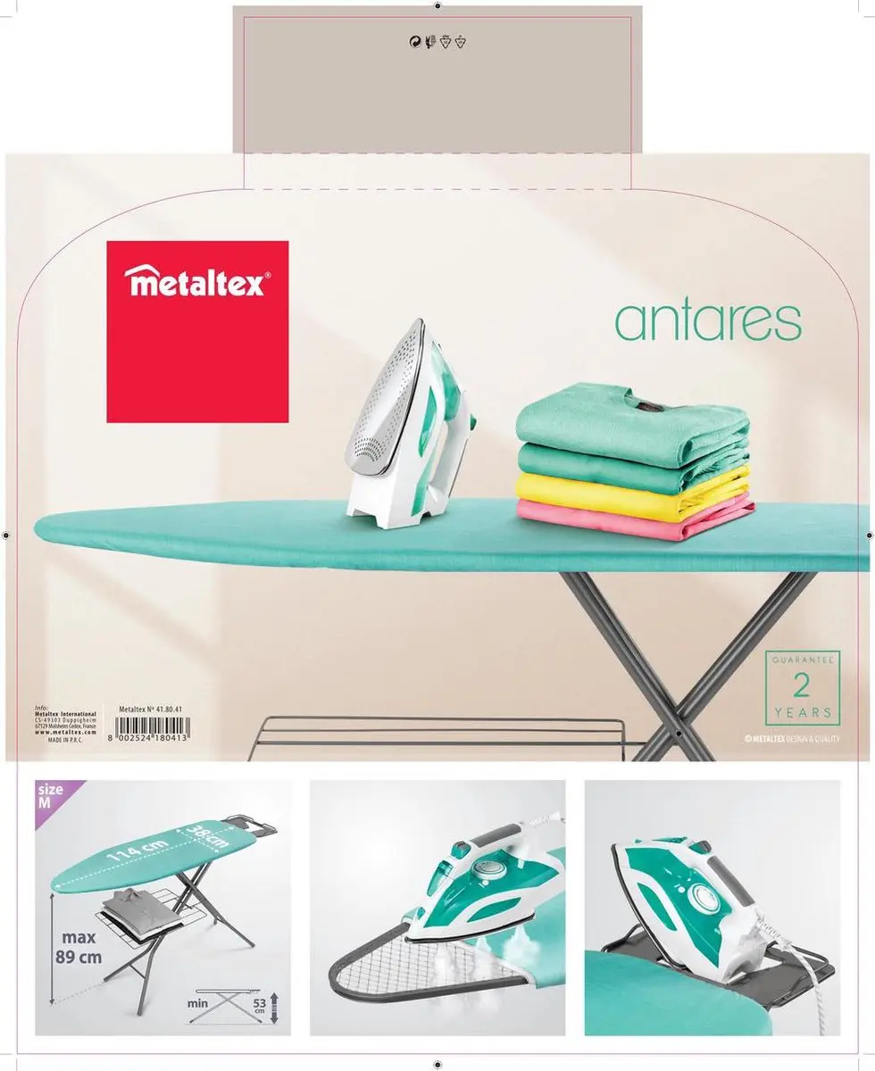Metaltex Antares Strijkplank 115x38cm - Groen - MPN 418041