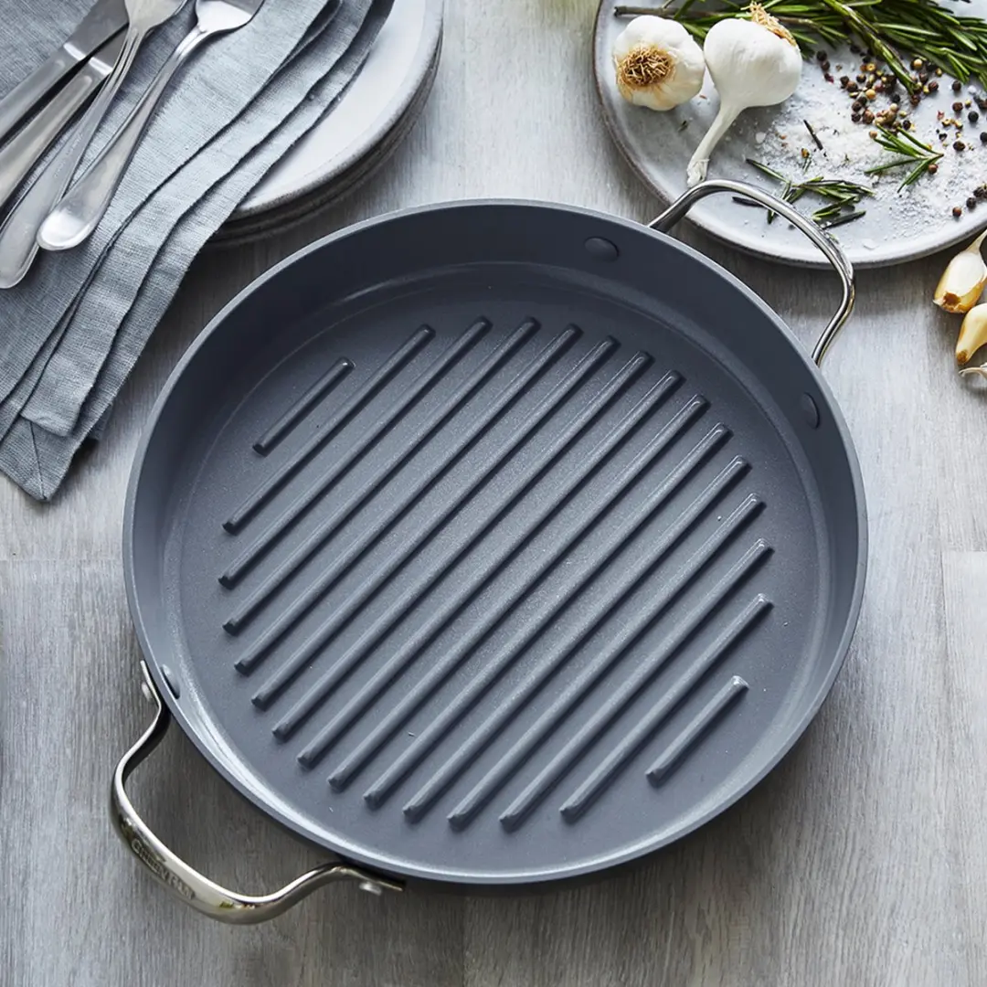 GreenPan Valencia Pro Grillpan 28cm - Grijs