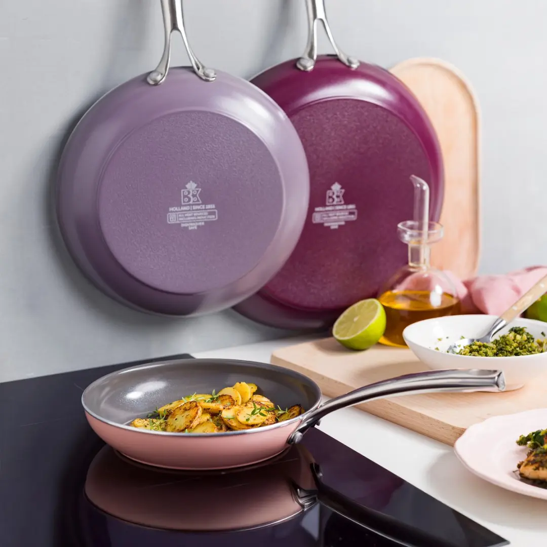 BK Sky Koekenpannenset 3-delig 20/24/28cm - Inductie/Ovenbestendig - Violet