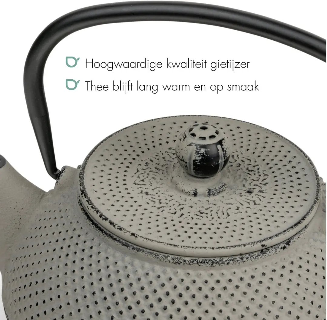 Bredemeijer Theepot Jang 0,8L Gietijzer - Grijs