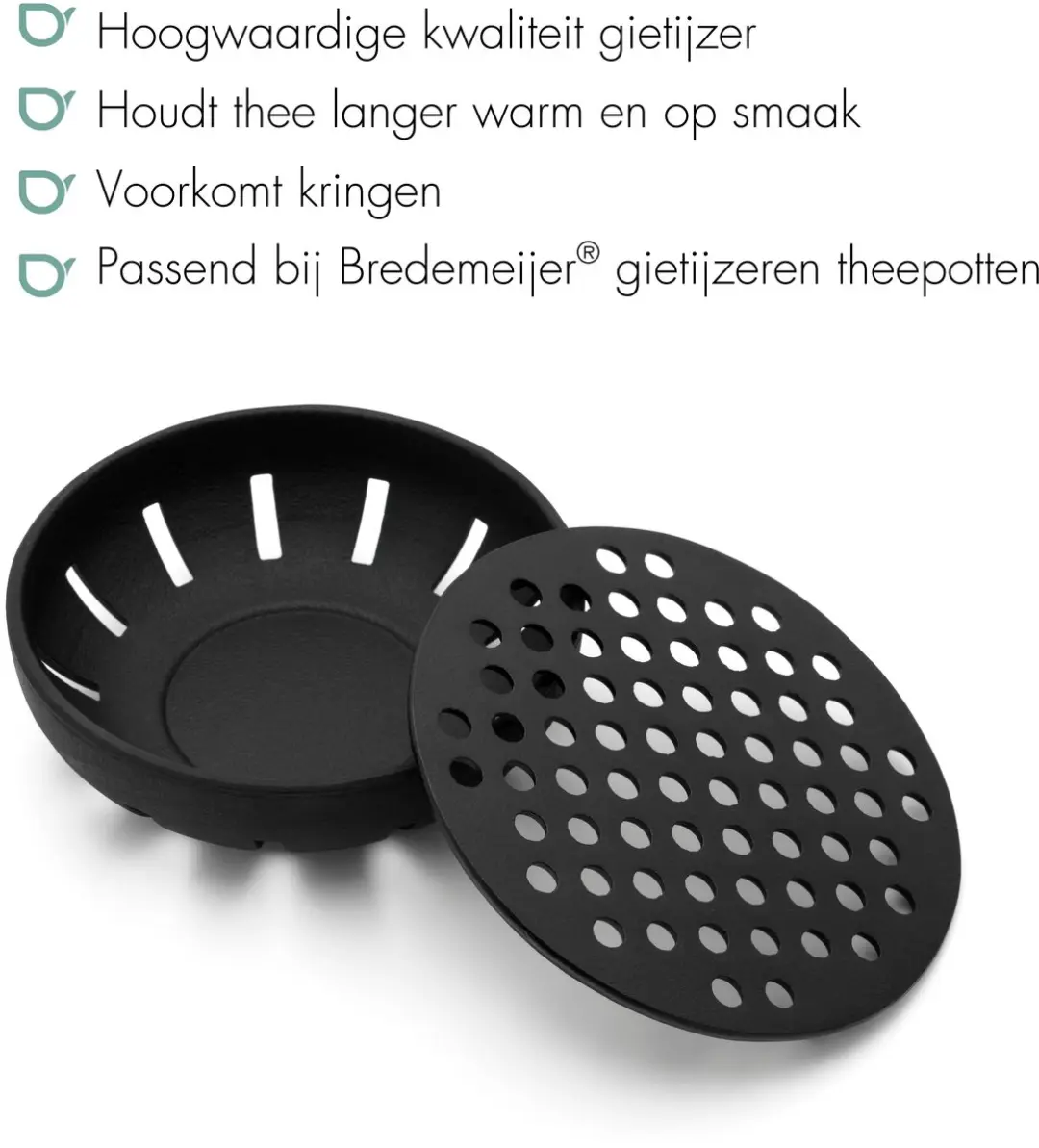 Bredemeijer Hunan Theelichthouder Gietijzer - Zwart