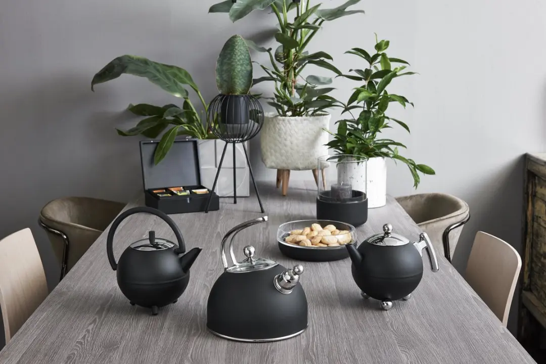 Bredemeijer Theepot Bella Ronde Dubbelwandig 1,2L - Mat Zwart