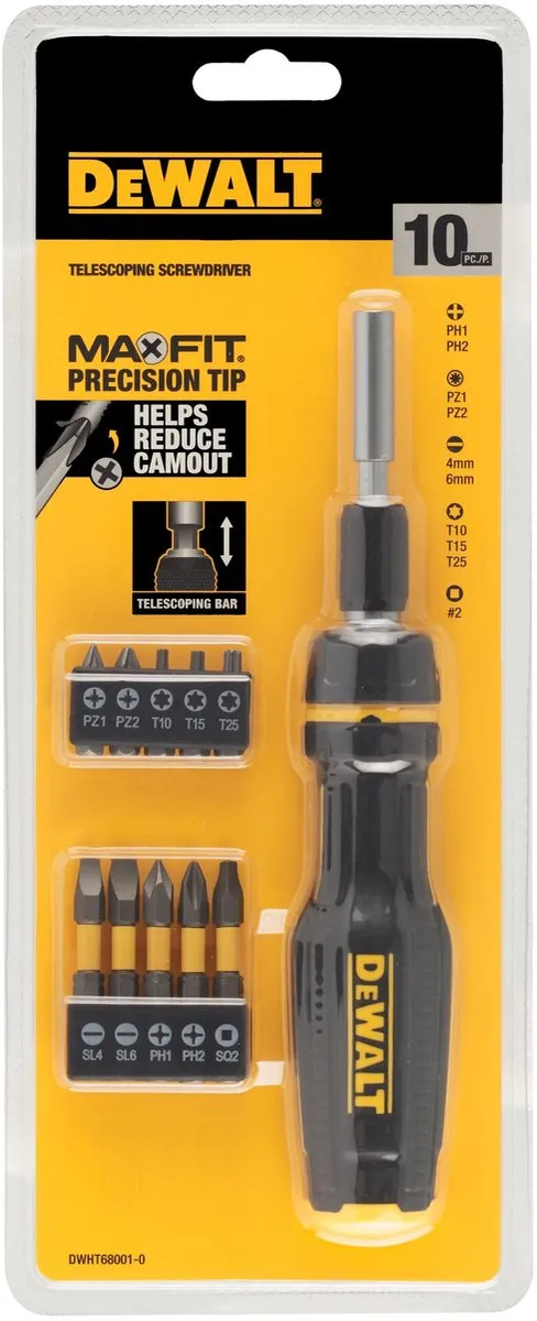 DeWalt Bitschroevendraaierset 10-delig