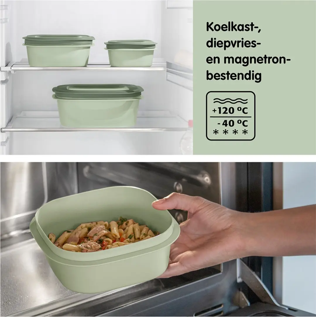 Sunware Sigma Home Vershoudbakjes 2.8L - Set van 4 - Groen