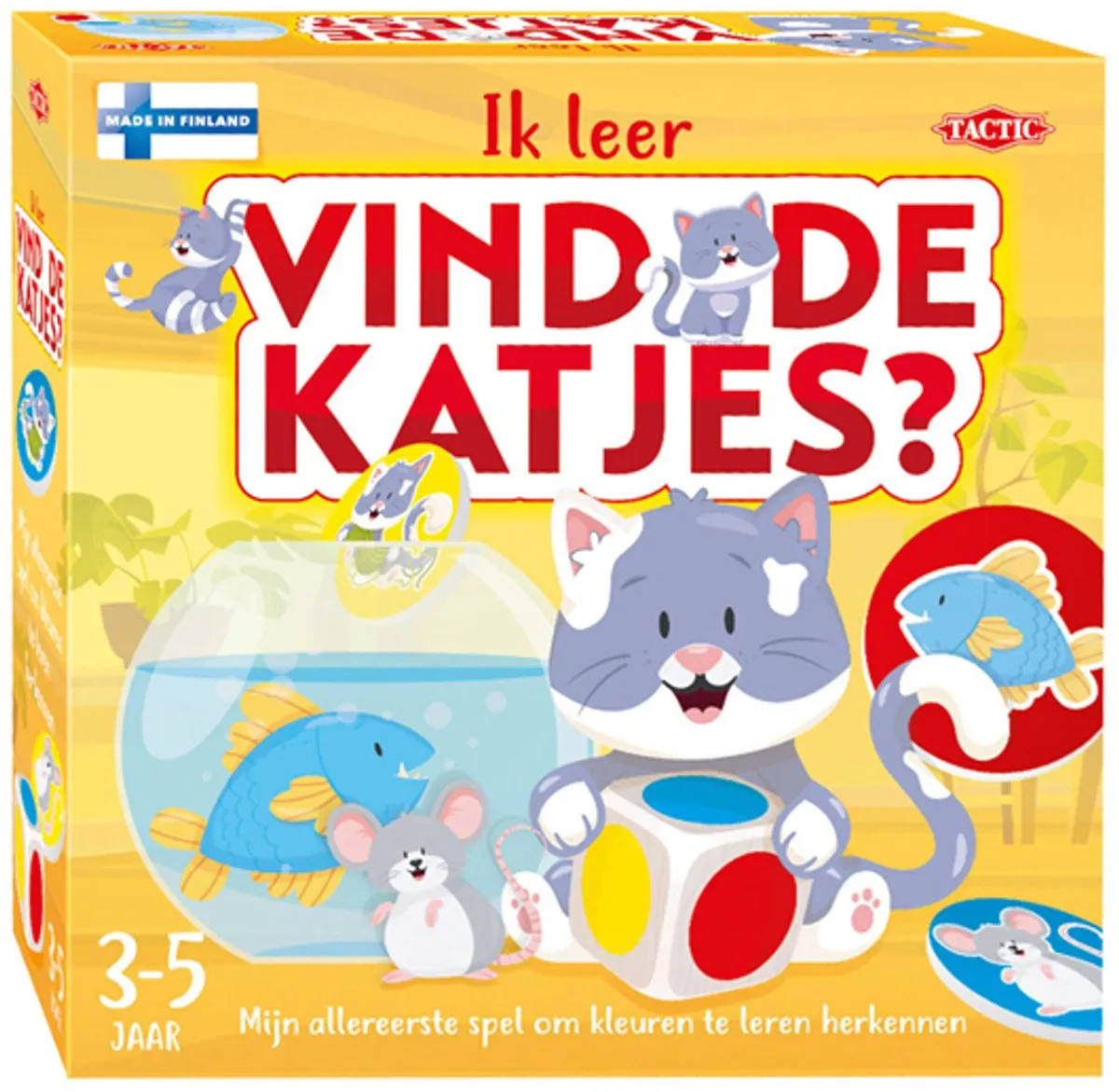 Tactic Vind de Katjes Bordspel - 2-4 Spelers - Vanaf 3 Jaar