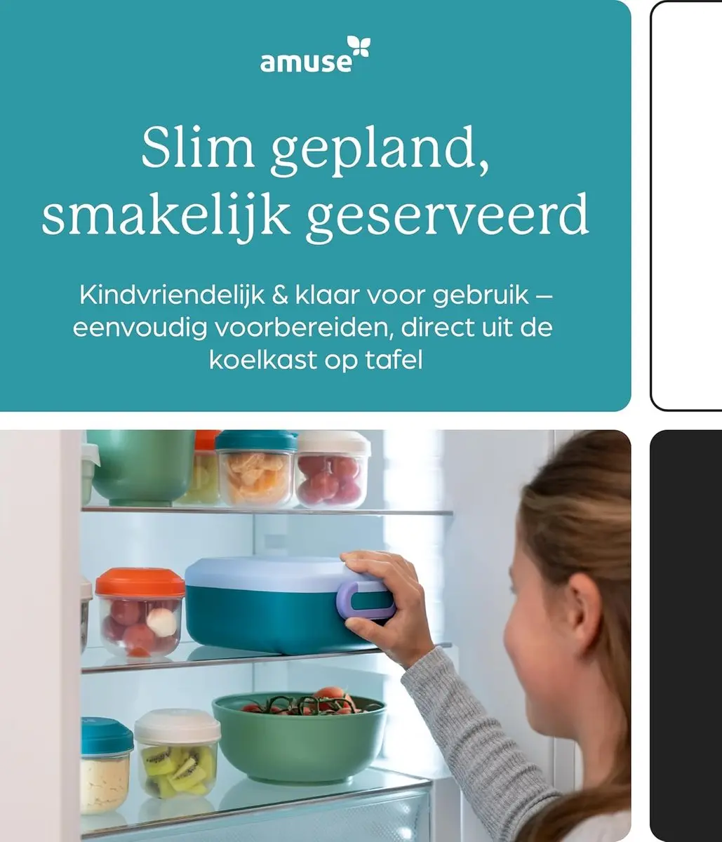 Amuse Rikko Lagoon Sky Bento Lunchbox 1.5L - 3 Compartimenten - 2x185ml