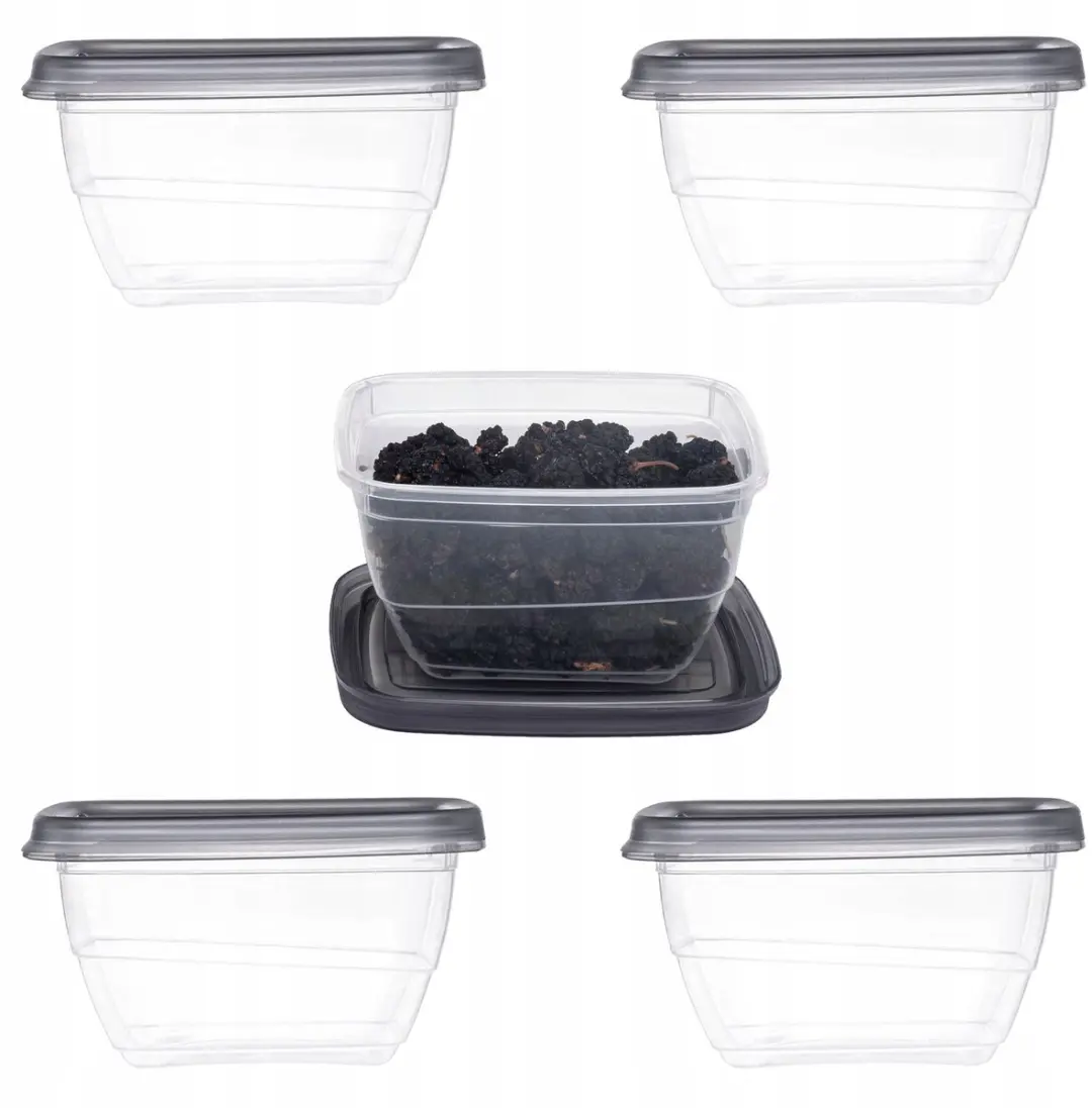 Curver Vedo Vershoudbakjes Set 5x0,25L 12x8,5x4cm Transparant
