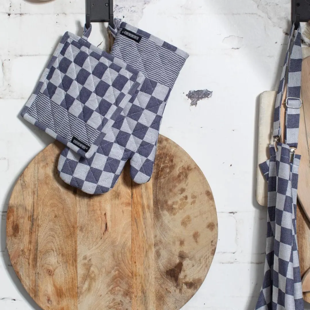 DDDDD Barbeque Pannenlappen Set - 2 Stuks Blauw