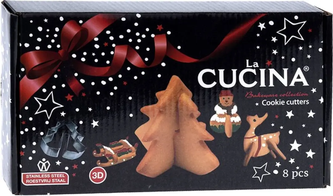 La Cucina 3D Uitsteekvormenset RVS - 8-delig - afbeelding 6 van 6